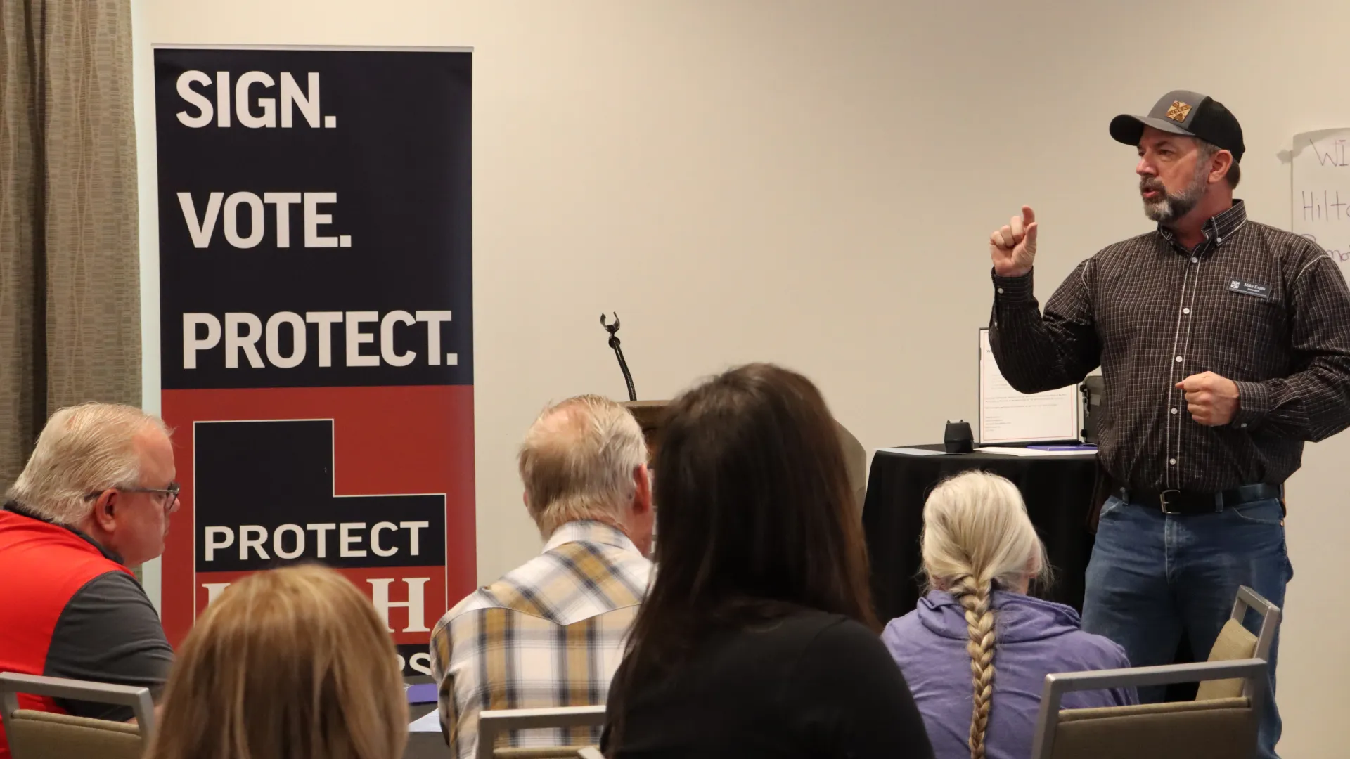 Mike Evans at Delegates 