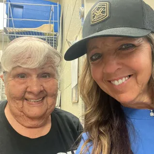 Natalie Patterson with Nutrition Service Worker